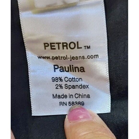 Petrol Jeans Snake Print Sz 27 Womens 2 Stretch Gray Rhinestones Bling Denim - Picture 9 of 14